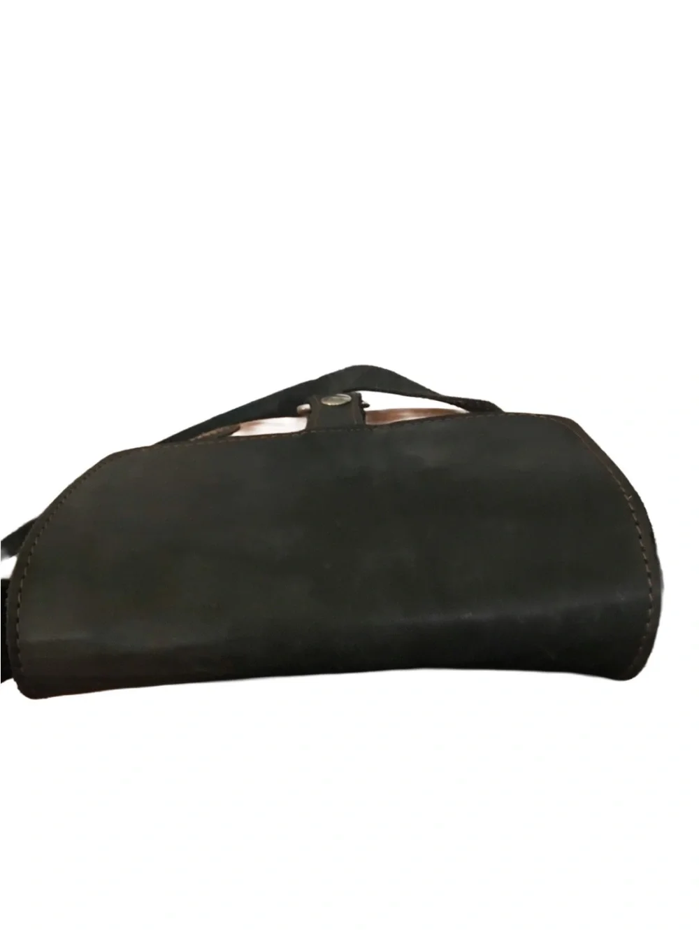 EL CEIBO HANDCRAFTED TAN SUEDE AND BLACK LEATHER CROSSBODY MESSENGER BAG